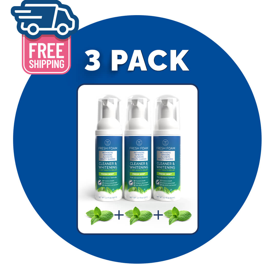 Pop On Fresh Foam |  3 Pack | Cleaner & Whitening | Save 33% + FREE Shipping